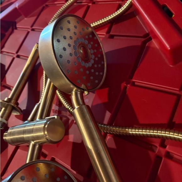 Vibrant Brushed Brass Shower Kit - Picture 3 of 5